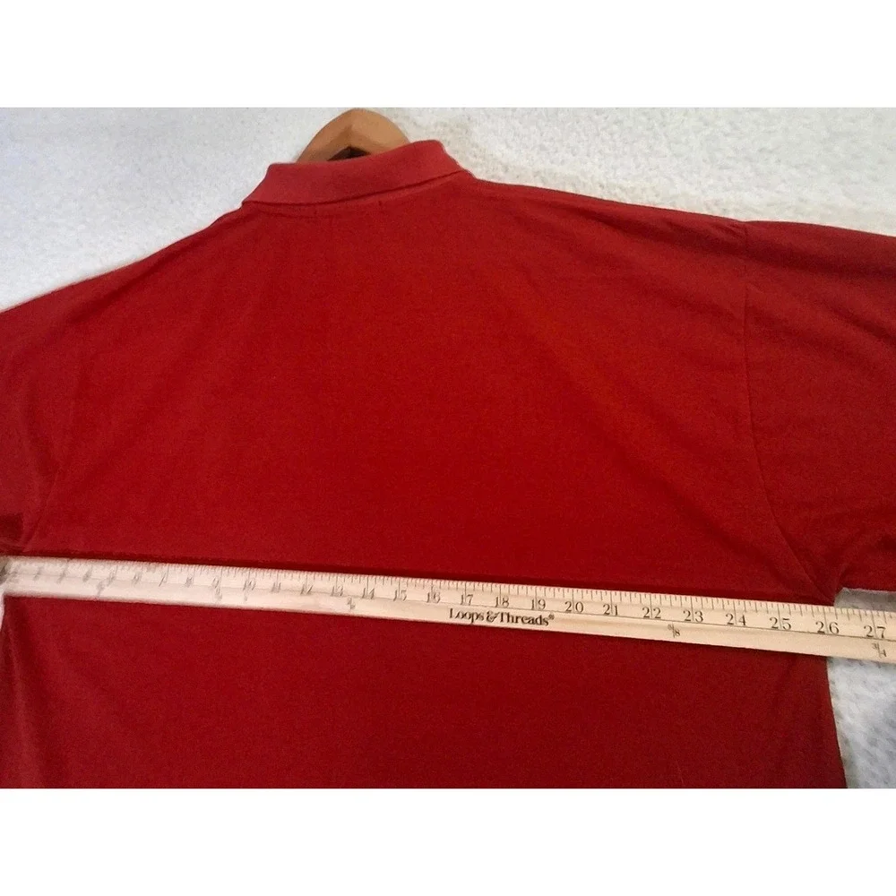 Polo Ralph Lauren Mens 2XL* Red Big Pony Short Sleeve Cotton Mesh Polo Shirt